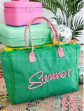 The Sewn Rope Summer Letter Fringe Tote Bag