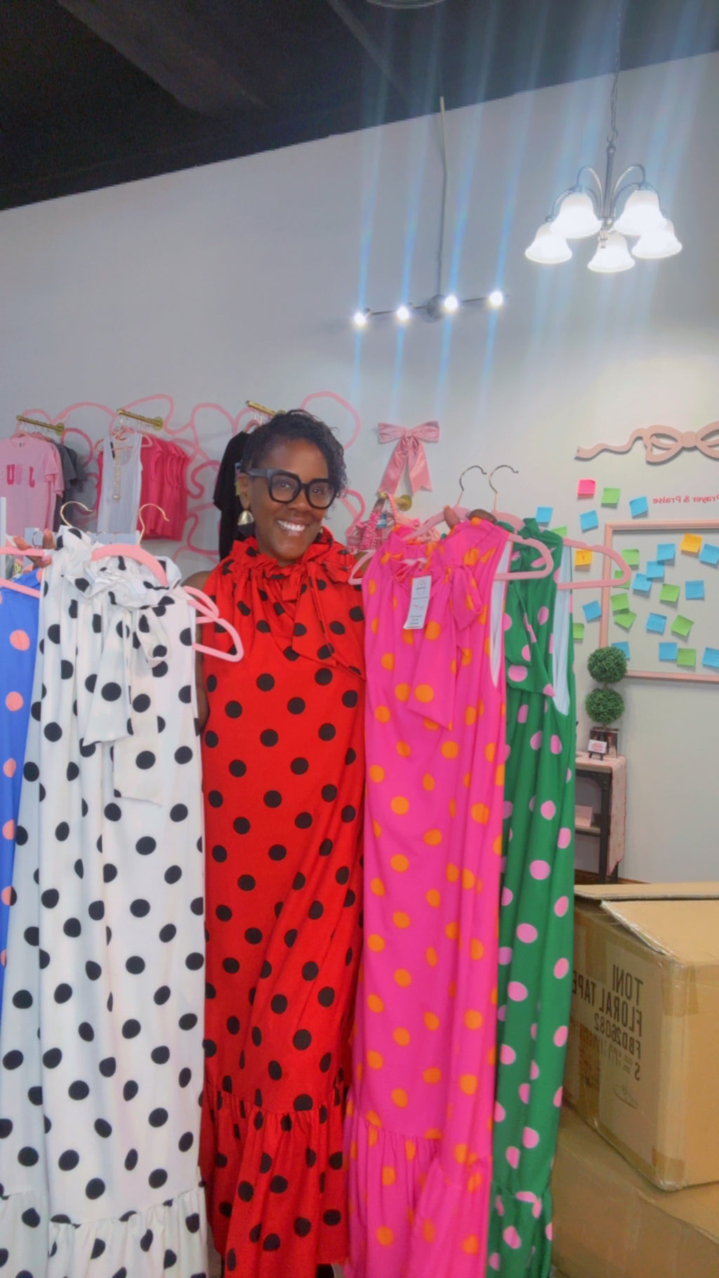 The Polka Dot Lady Dress-Red & Black