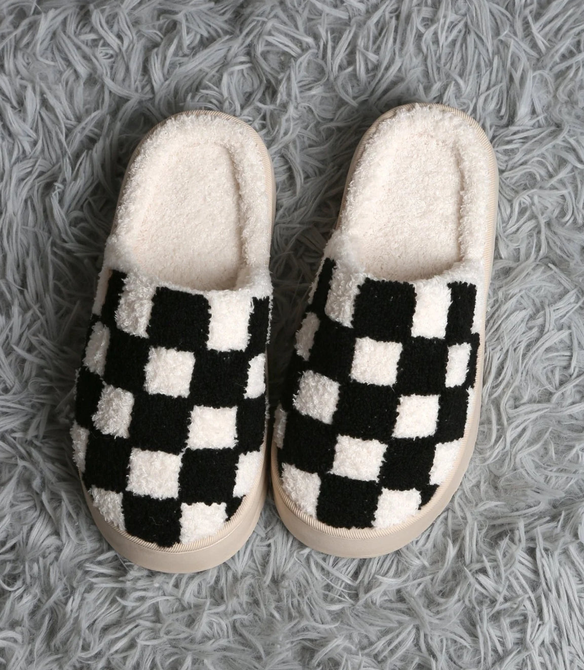 The Super Lux Checker Platform Slippers