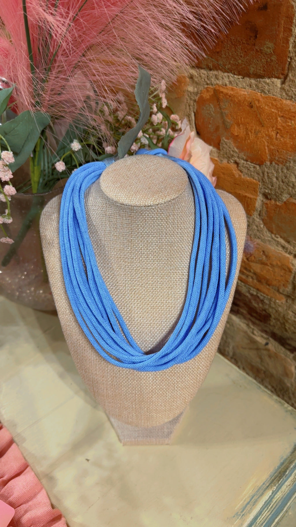 The Cranston Cord Necklace-Light Blue