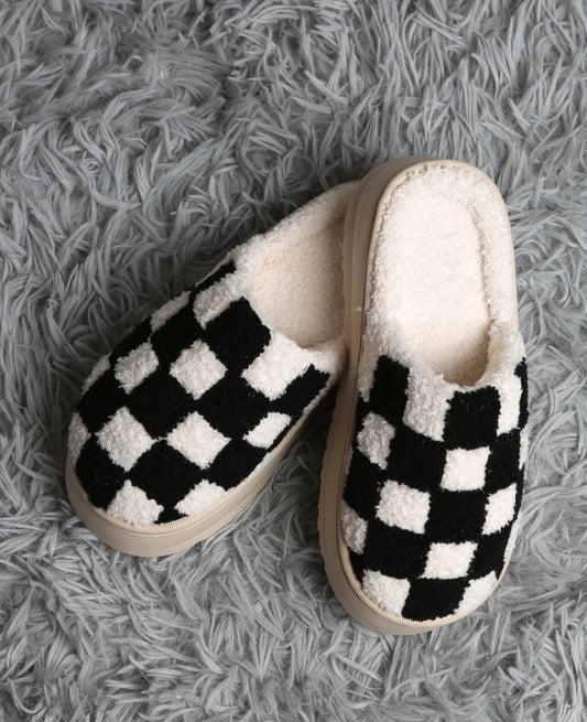 The Super Lux Checker Platform Slippers