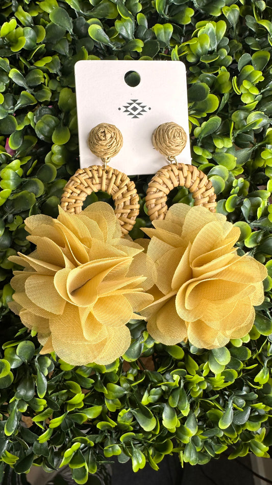 The 3D Floral Drop Earrings