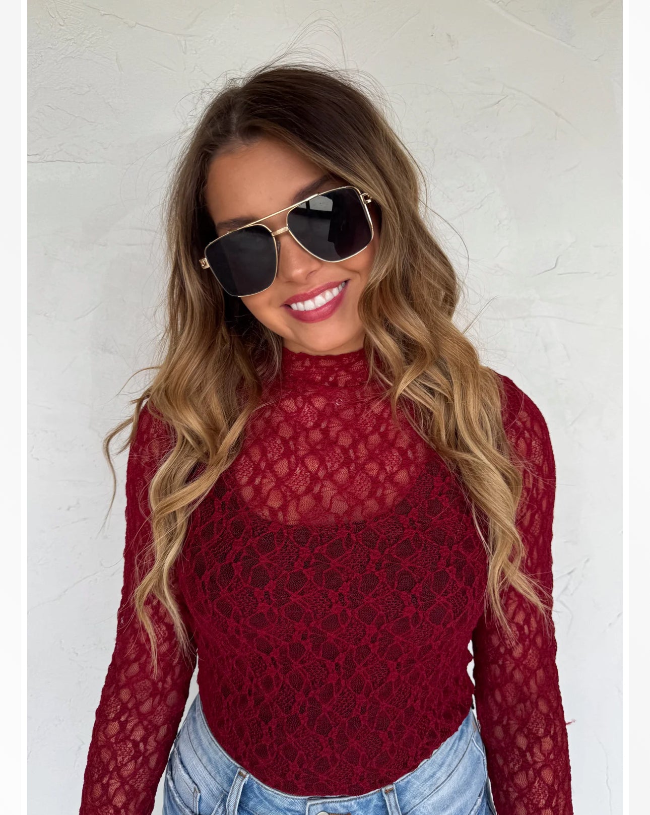 The Wine Lace Top