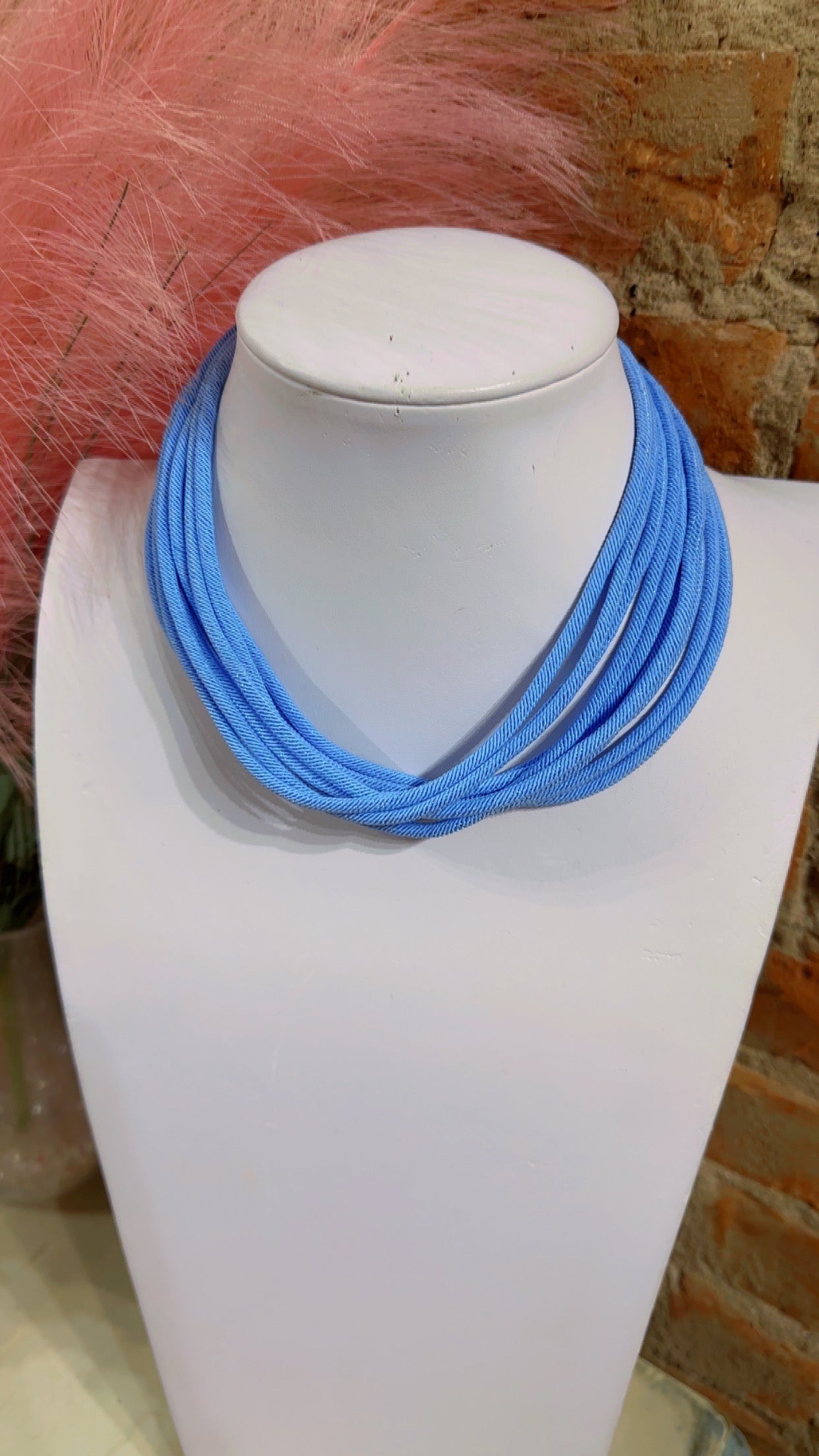 The Cranston Cord Necklace-Light Blue