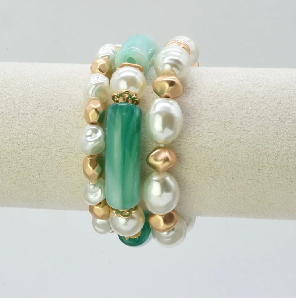 The Halle 3 Piece Stretch Bracelet Set