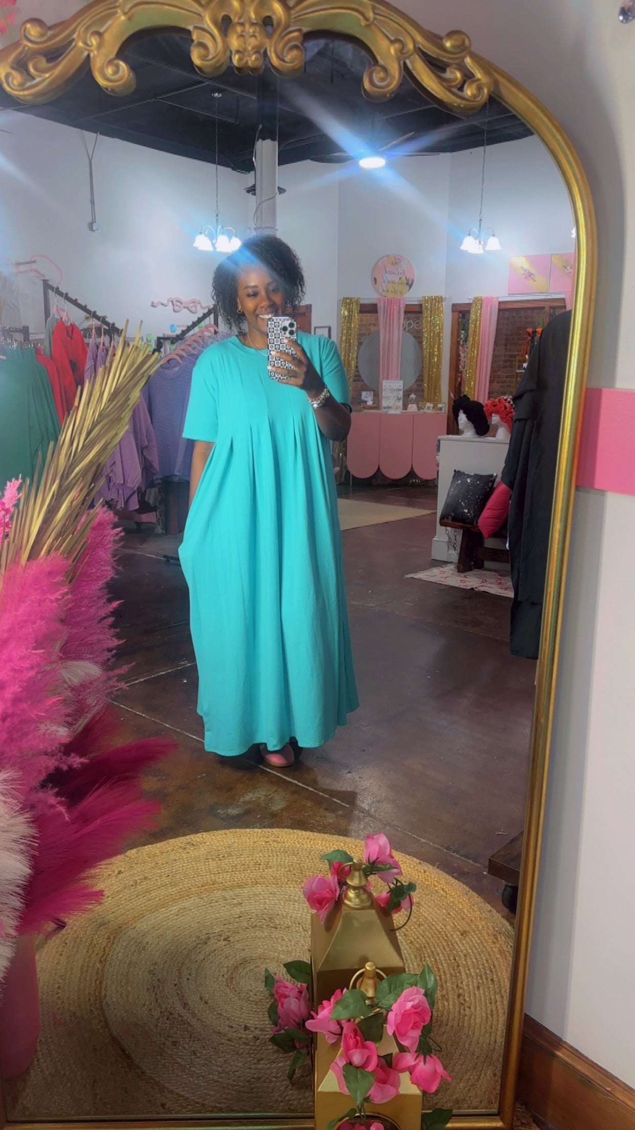 The Spring Pleats Maxi Dress