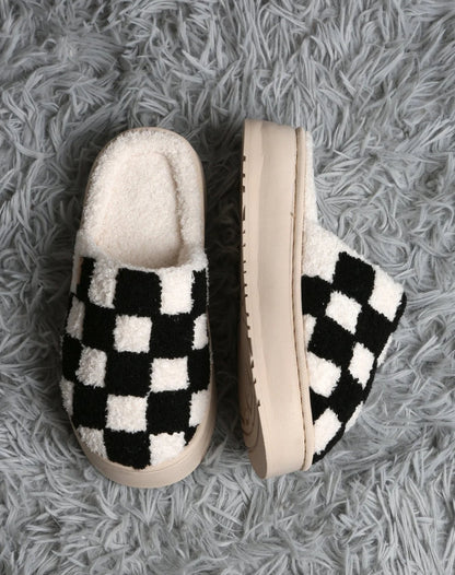 The Super Lux Checker Platform Slippers