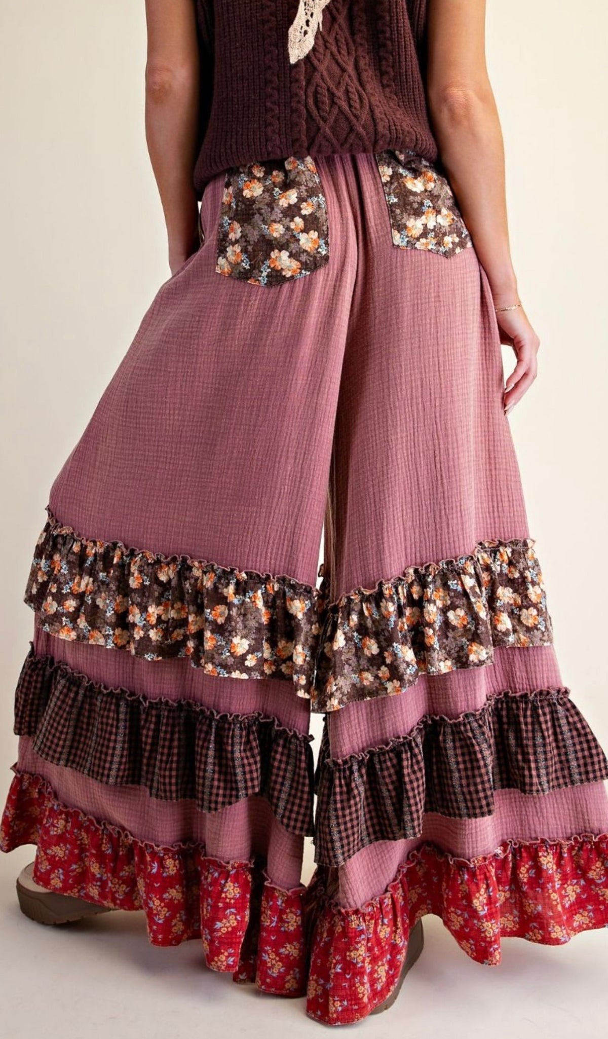 The Floral Print Ruffle Pants