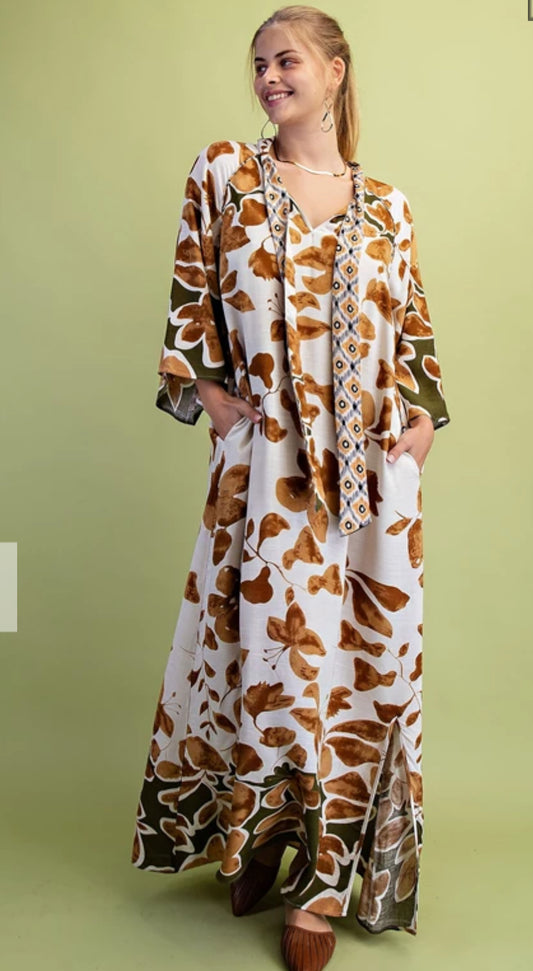The Leaf Print Maxi
