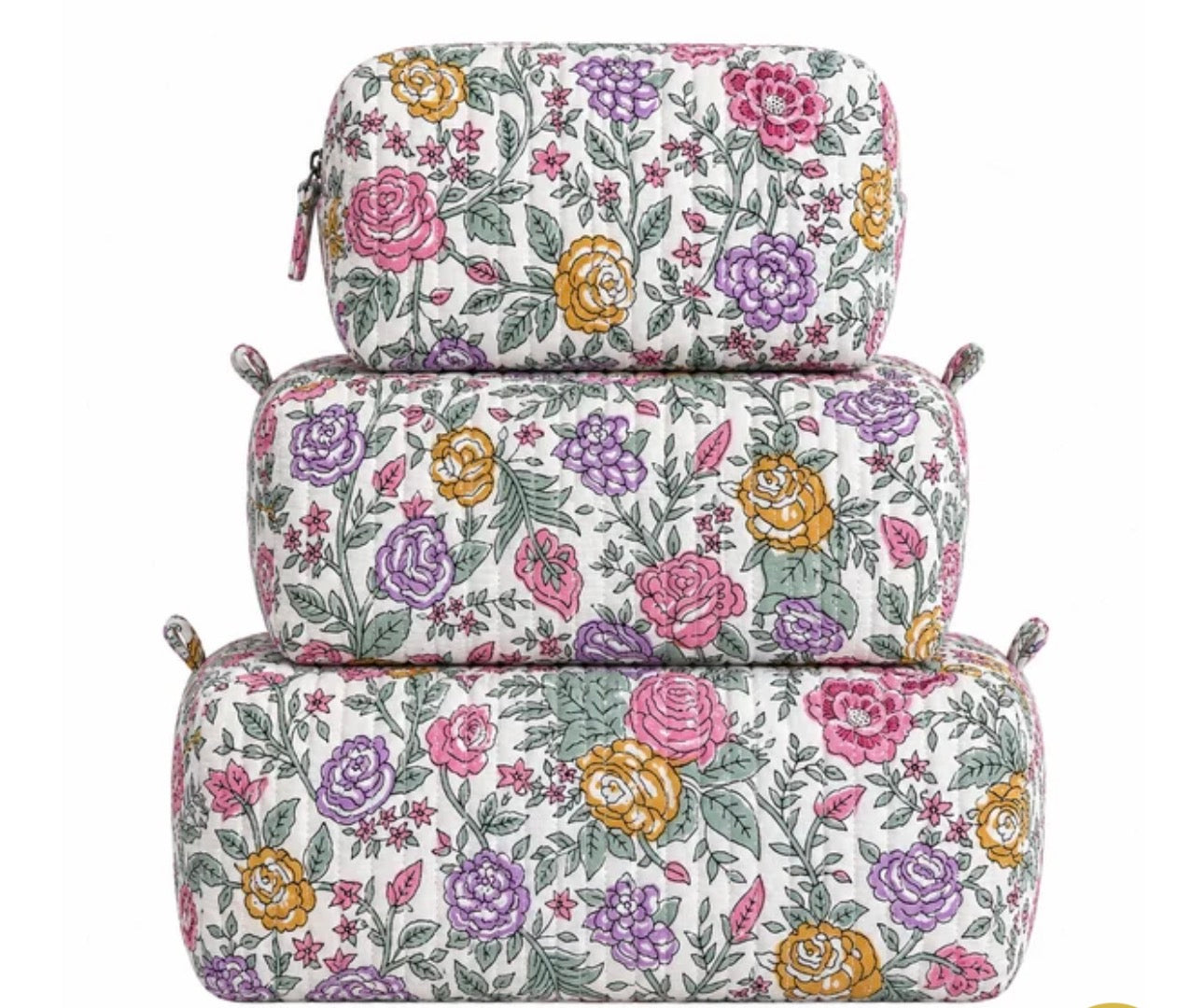 The Pastel Quilted Makeup Bags