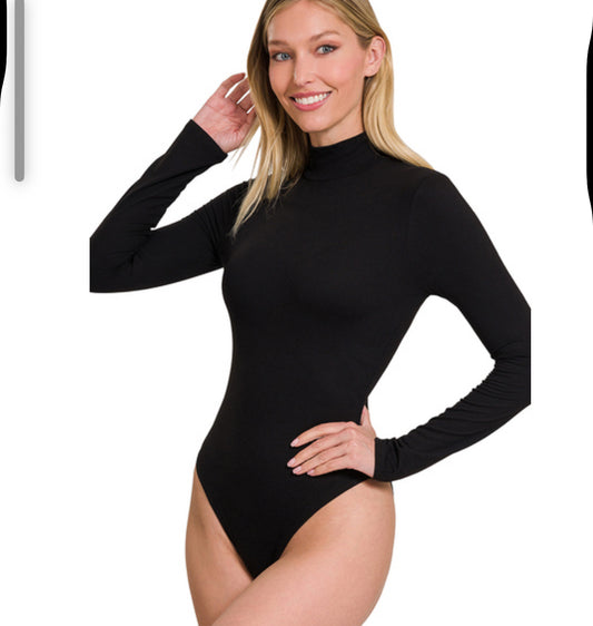 The MOCK NECK LONG SLEEVE BODYSUIT
