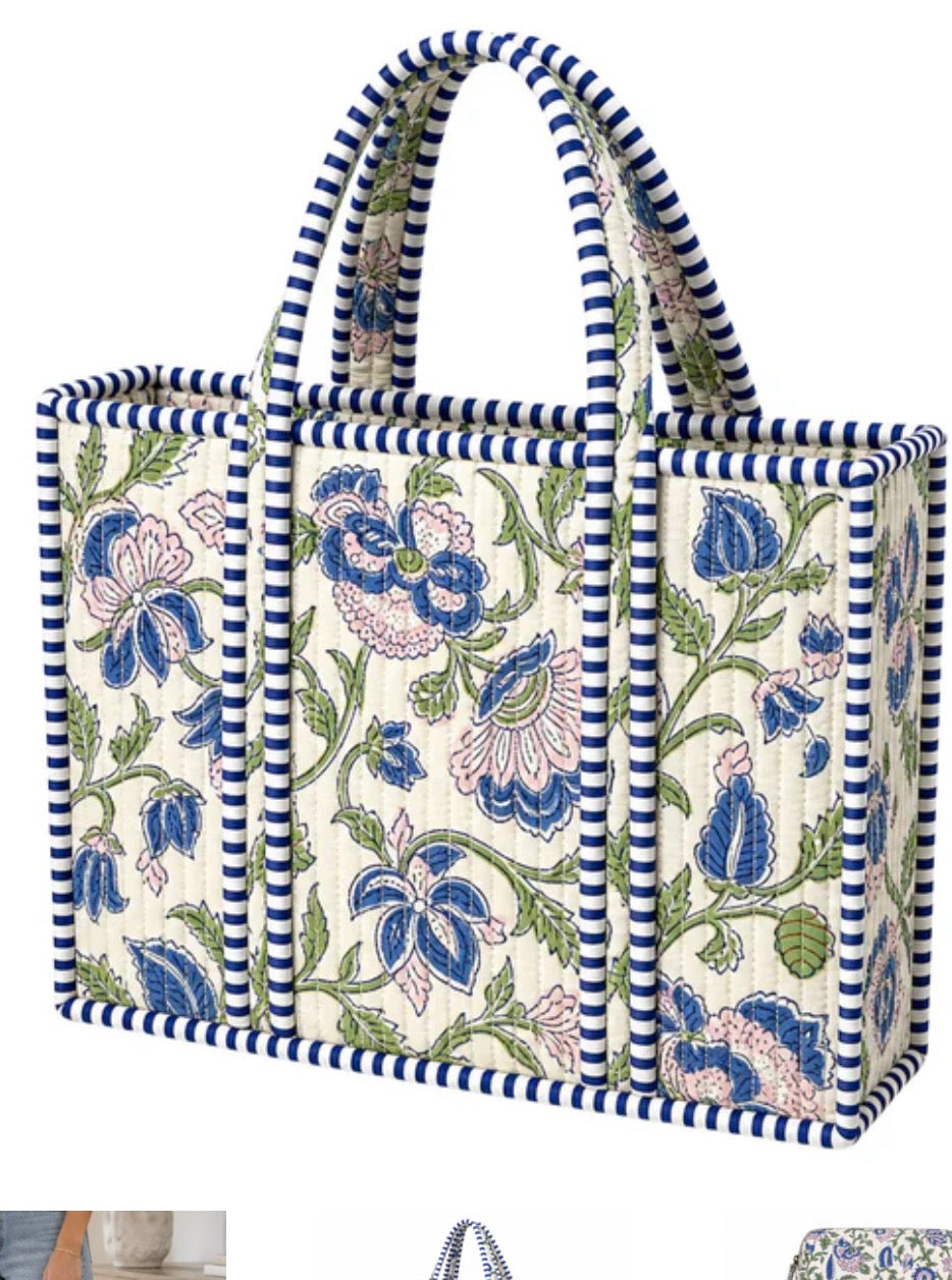 The Purple Floral Quilted Bag
