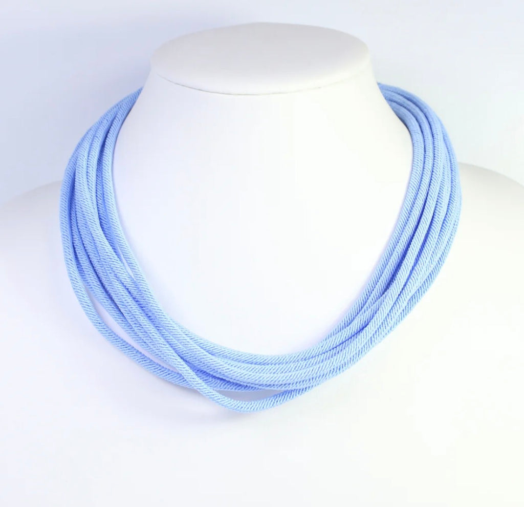 The Cranston Cord Necklace-Light Blue