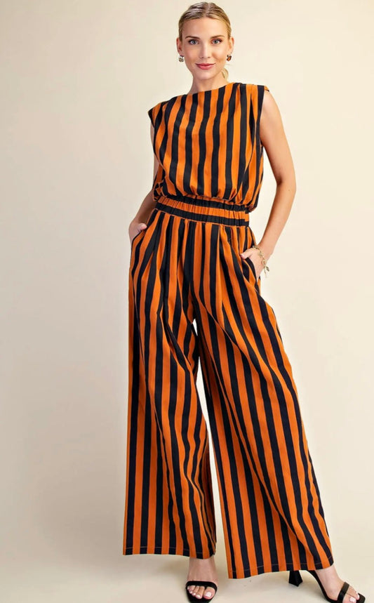 The Terri Striped Wide Leg Pants