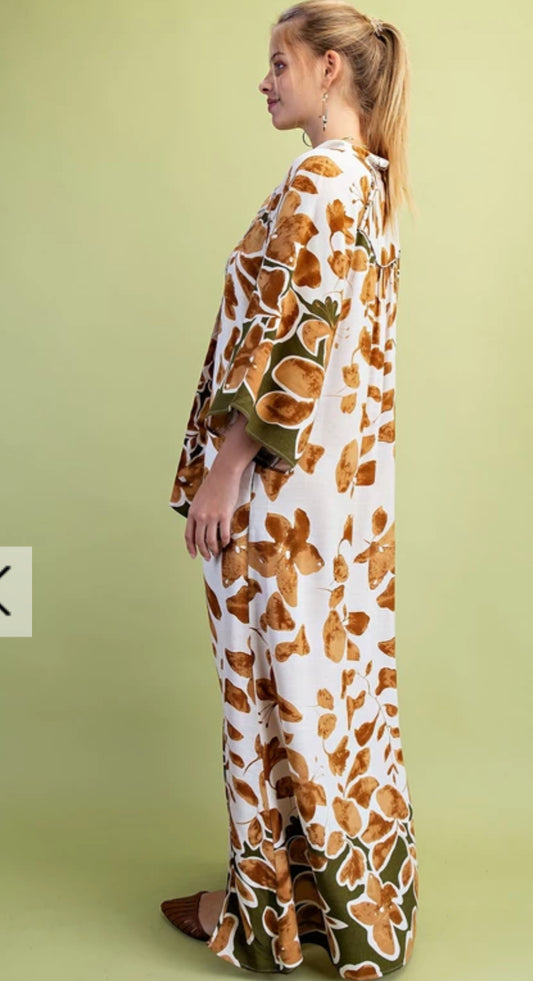 The Leaf Print Maxi