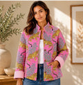 The Pink Tiger Print Quilted Jacket