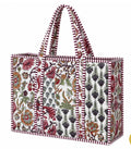 The White Patchwork Large Quilted Tote Bag