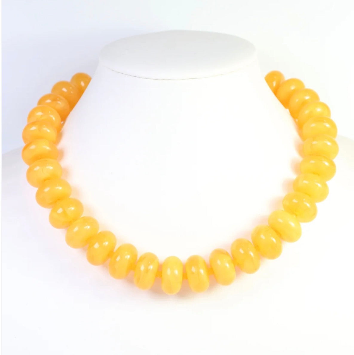 The Davis Beaded Necklace-Mustard