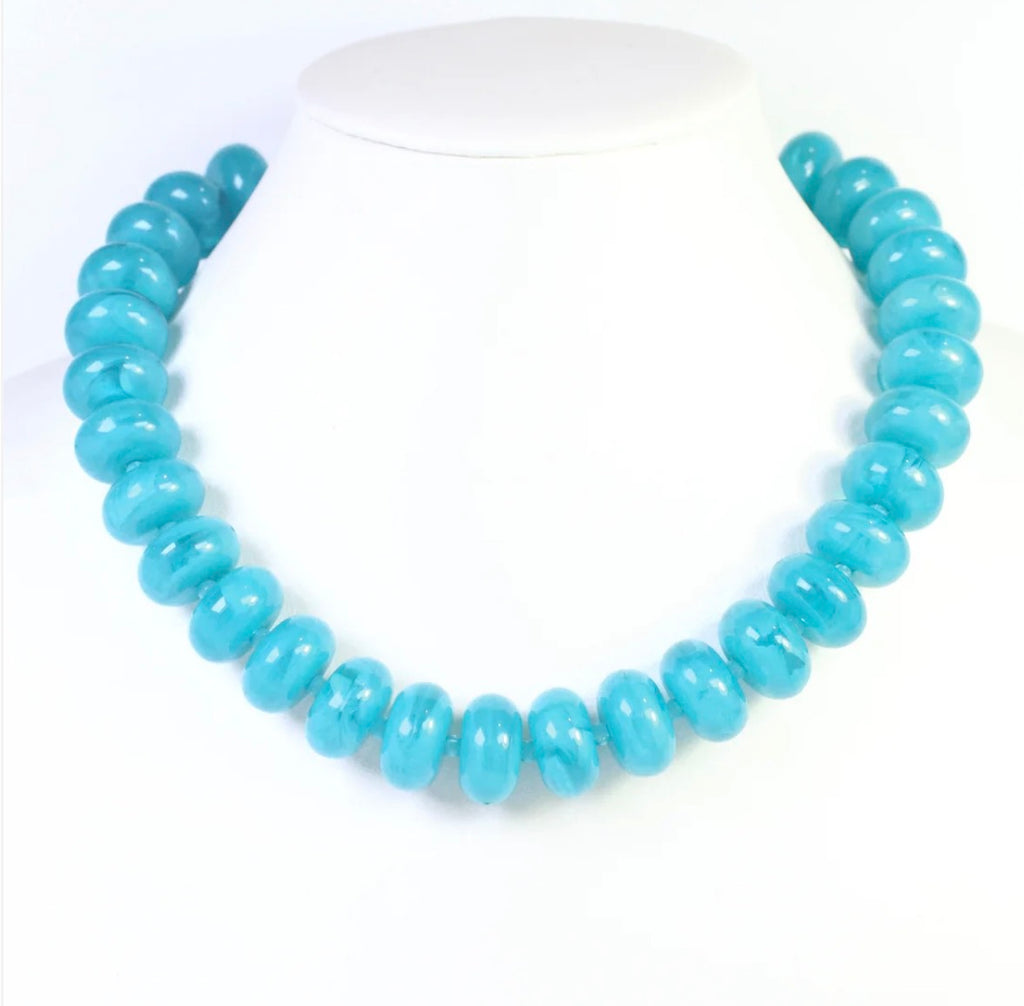 The Davis Beaded Necklace-Turquoise