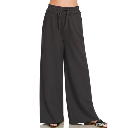 The French Terry Wide leg  Sweatpants