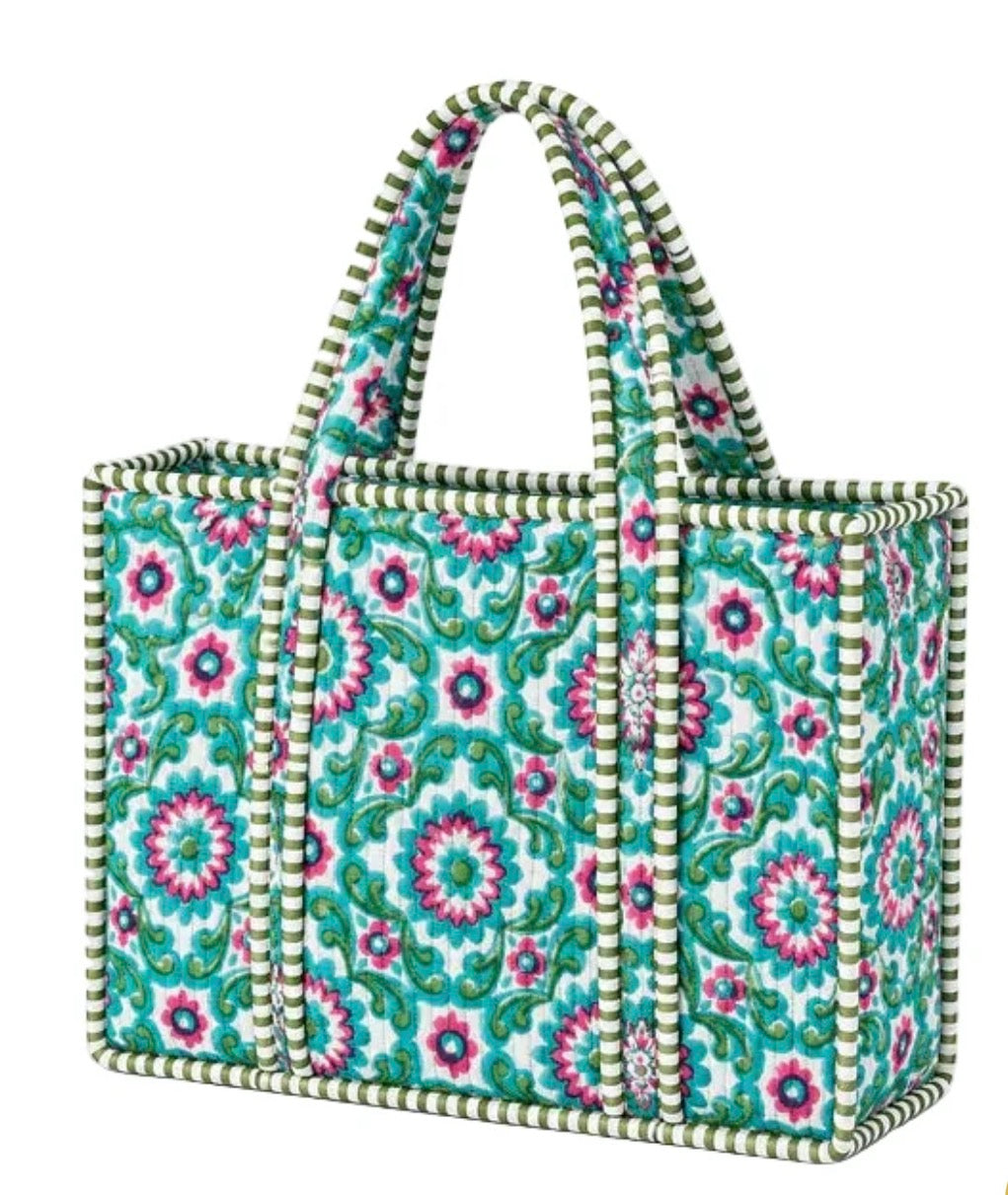 The Aqua Quilted Bag