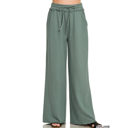 The French Terry Wide leg  Sweatpants