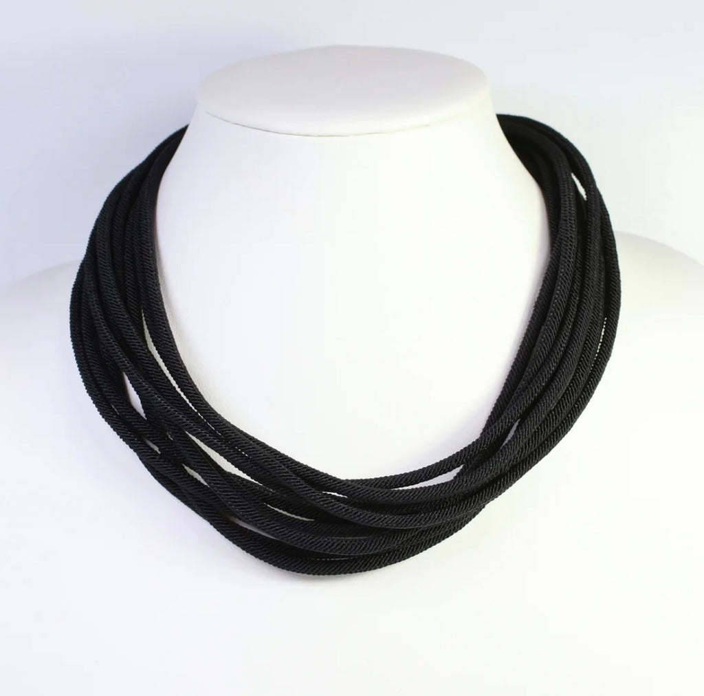 The Cranston Cord Necklace-Black