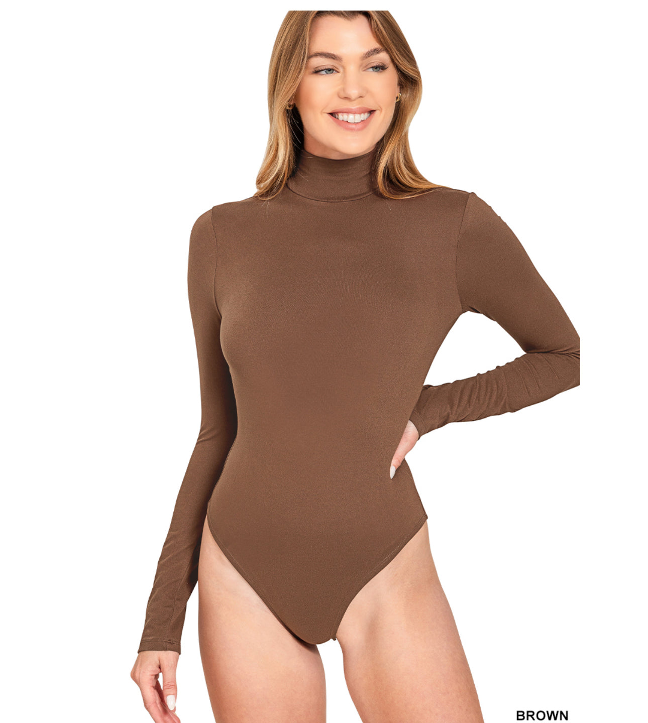 The MOCK NECK LONG SLEEVE BODYSUIT