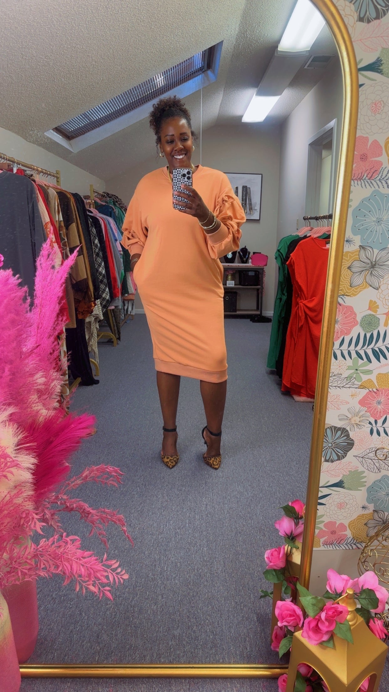 The Peach Bow Knot Dress