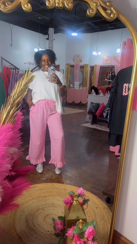 The Sugar Kiss Gingham Pants