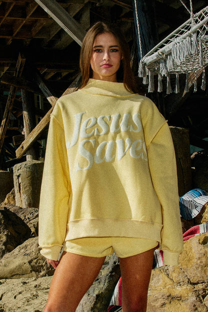 The JESUS SAVES Mockneck