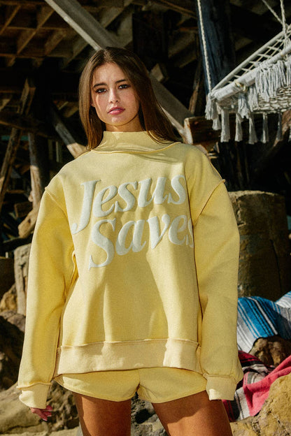 The JESUS SAVES Mockneck