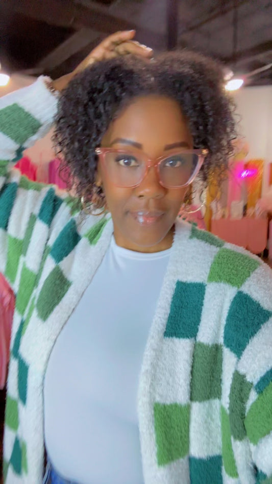 The Greens Checker Cloud Cardigan